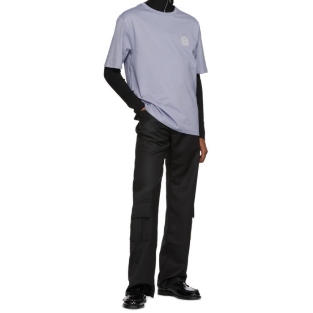 Wales Bonner Black Wool Cargo Pants